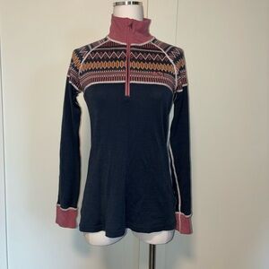 Kari Traa Navy Blue Top with White Trim